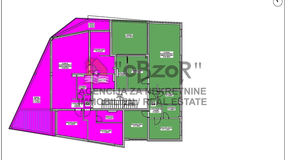 PRIVLAKA-Trosoban apartman(S9) 112,70m2-PRVI RED DO MORA