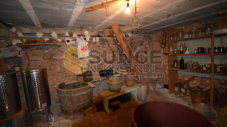 Krk detached old stone house with open views!