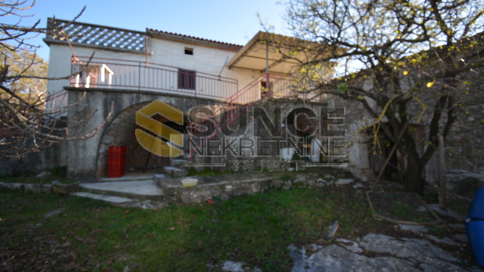 Krk detached old stone house with open views!