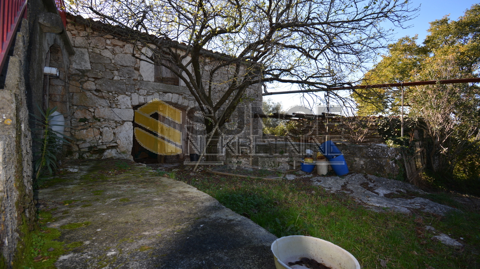 Krk detached old stone house with open views!