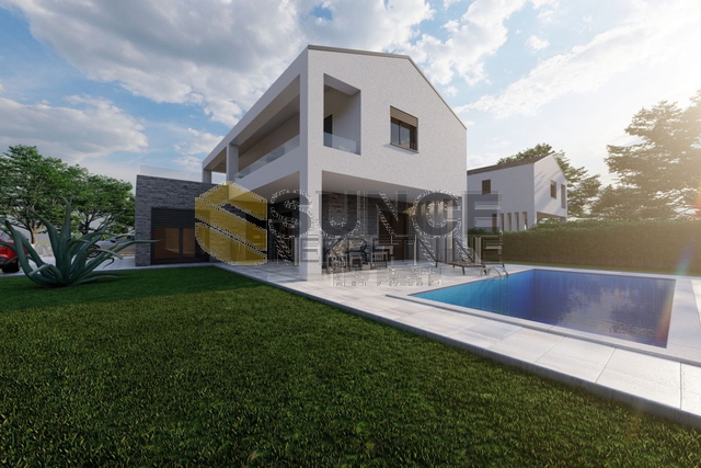 Malinska, new modern detached house of 156m2 with pool and landscaped garden!