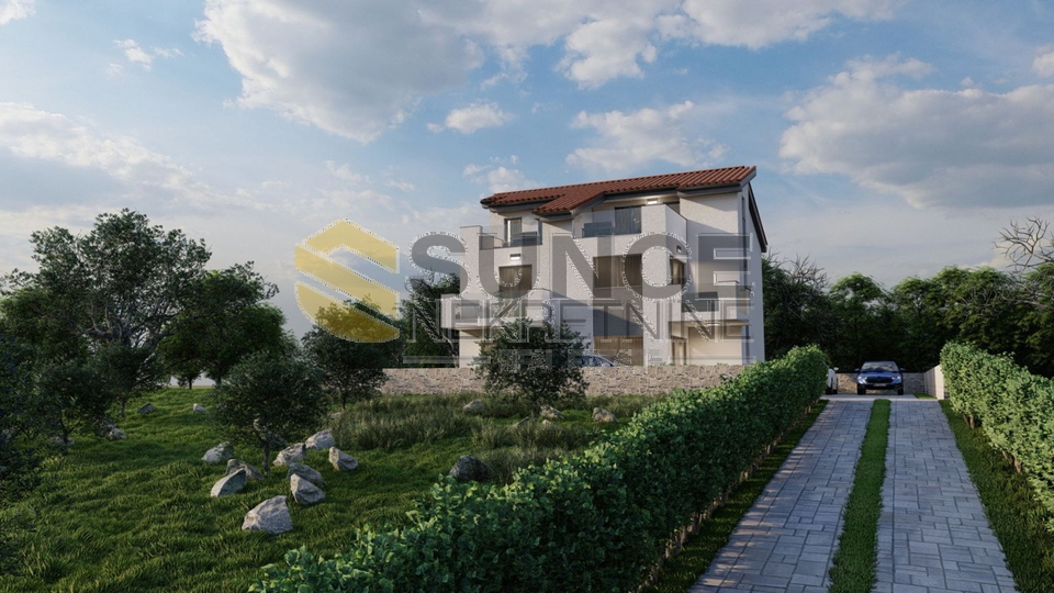 The island of Krk, Punat, NEW, THREE STOREY MODERN APARTMENT, 400 M FROM THE SEA!