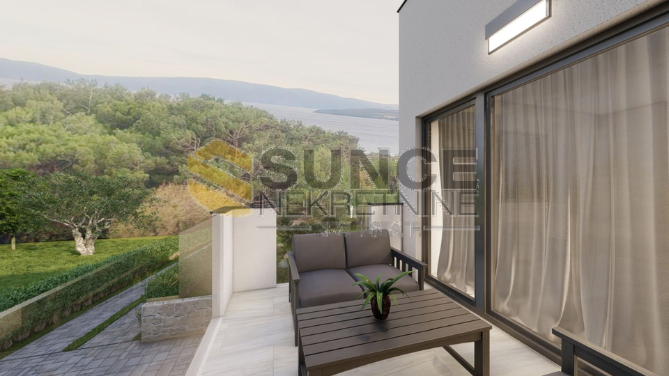 The island of Krk, Punat, NEW, THREE STOREY MODERN APARTMENT, 400 M FROM THE SEA!