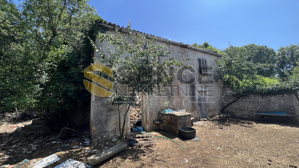 Island of Krk, west side, old stone house with olive grove and sea view!