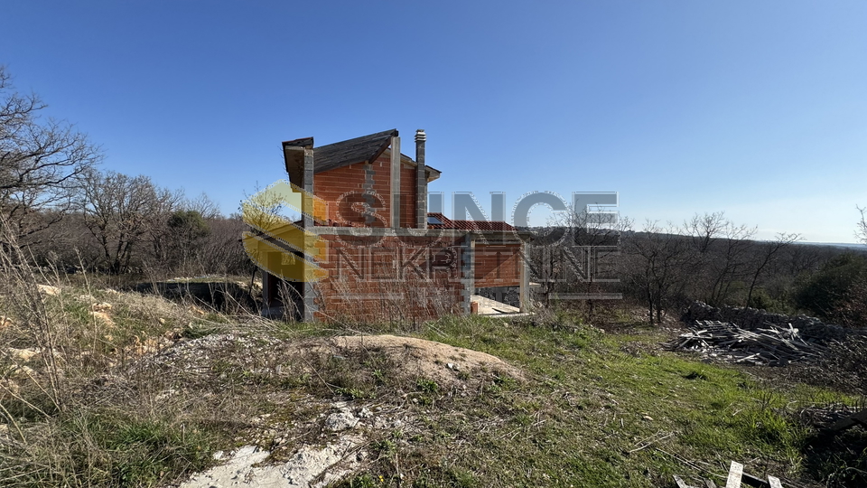 Island of Krk, west side, unfinished house with a view!