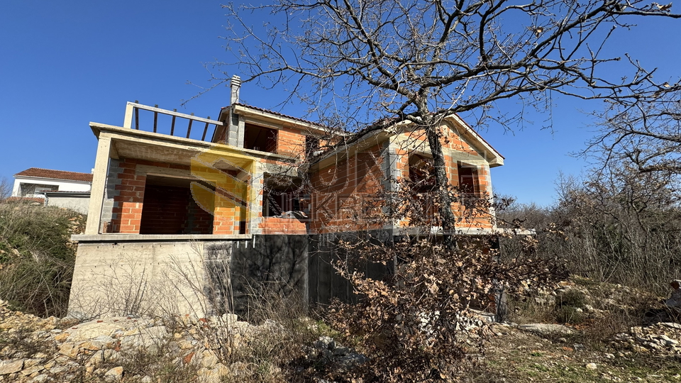 Island of Krk, west side, unfinished house with a view!