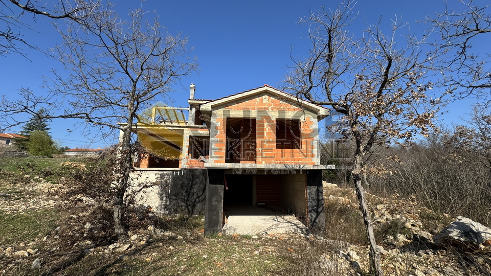 Island of Krk, west side, unfinished house with a view!