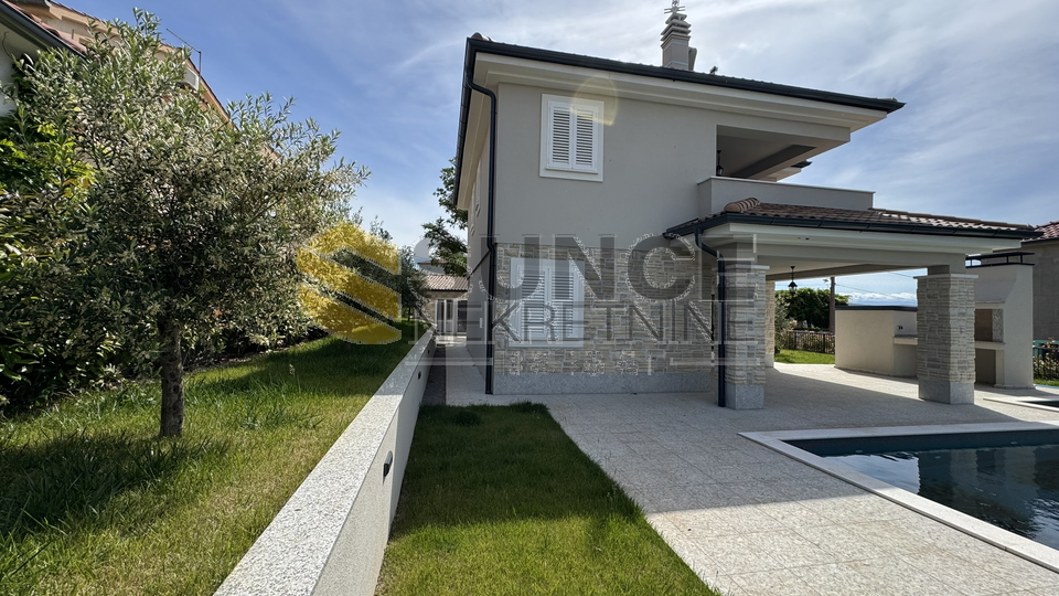 Insel KRK, Umgebung Vrbnik, wunderschöne neue Villa mit beheiztem Pool und gepflegtem Grundstück!