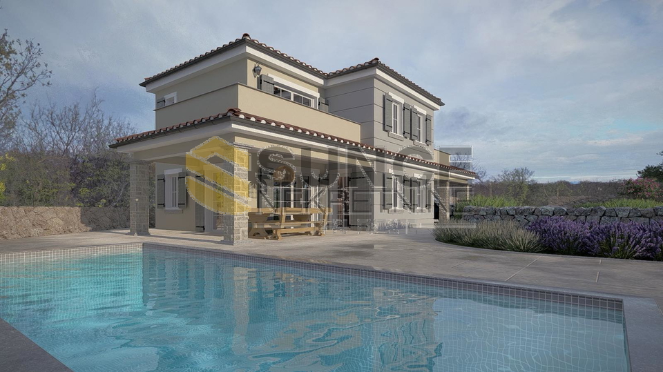 Krk Island&comma; Garica land with a building permit for a detached house&excl;