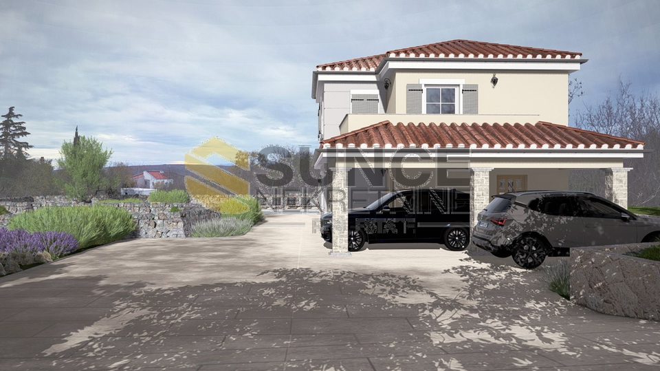 Krk Island&comma; Garica land with a building permit for a detached house&excl;