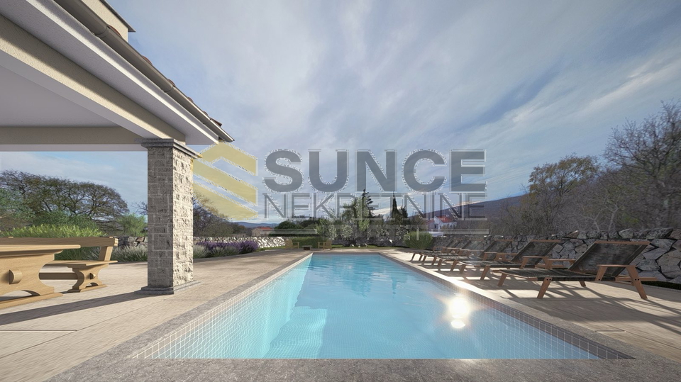 Krk Island&comma; Garica land with a building permit for a detached house&excl;