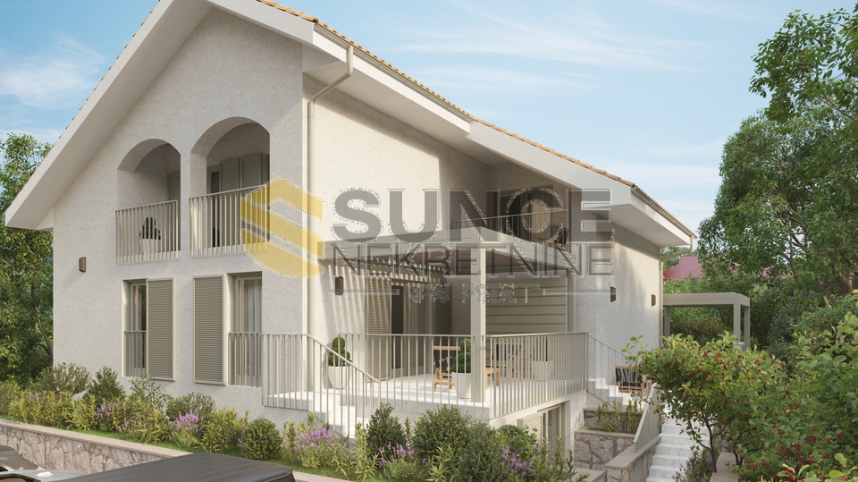 Malinska novi stan sa dvije spava&cacute;e sobe i pogledom &excl;