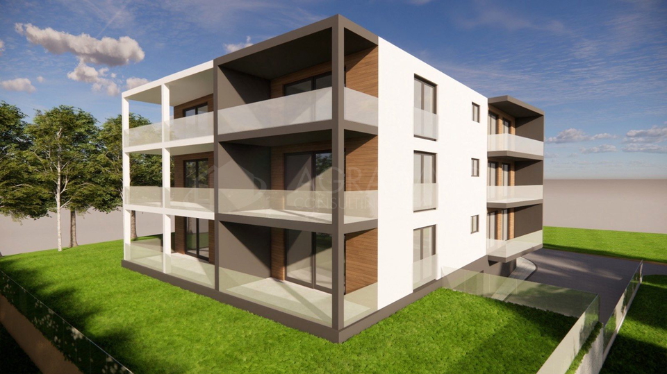 SAVUDRIJA &ndash; BA&Scaron;ANIJA &ndash; NEW RESIDENTIAL BUILDING UNDER CONSTRUCTION &ndash; 6 APARTMENTS ONLY 250 M FROM THE SEA