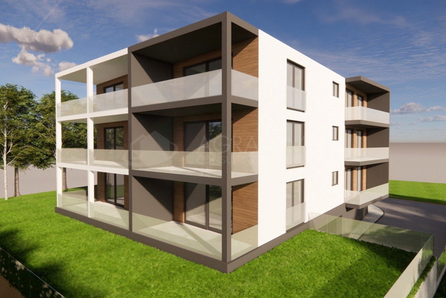 SAVUDRIJA – BAŠANIJA – NEW RESIDENTIAL BUILDING UNDER CONSTRUCTION – 6 APARTMENTS ONLY 250 M FROM THE SEA