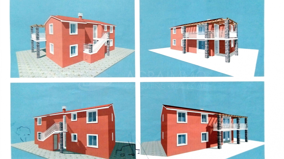 UMAG &ndash; LOVRE&Ccaron;ICA &ndash; HI&Scaron;A V GRADNJI Z DVEMA STANOVANJEMA IN 830 m&sup2; ZEMLJI&Scaron;&Ccaron;A &ndash; ODLI&Ccaron;NA NALO&Zcaron;BENA PRILO&Zcaron;NOST