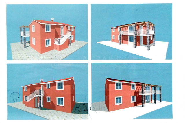 UMAG – LOVREČICA – HIŠA V GRADNJI Z DVEMA STANOVANJEMA IN 830 m² ZEMLJIŠČA – ODLIČNA NALOŽBENA PRILOŽNOST