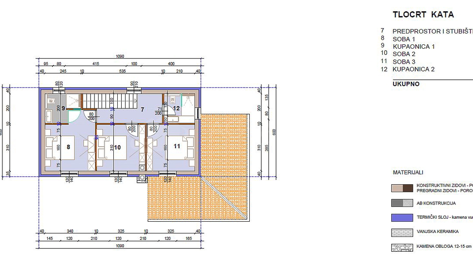 MOMJAN-KREMENJE-GRAĐEVINSKO ZEMLJIŠTE S PLAĆENIM PROJEKTOM ZA KUĆU S BAZENOM