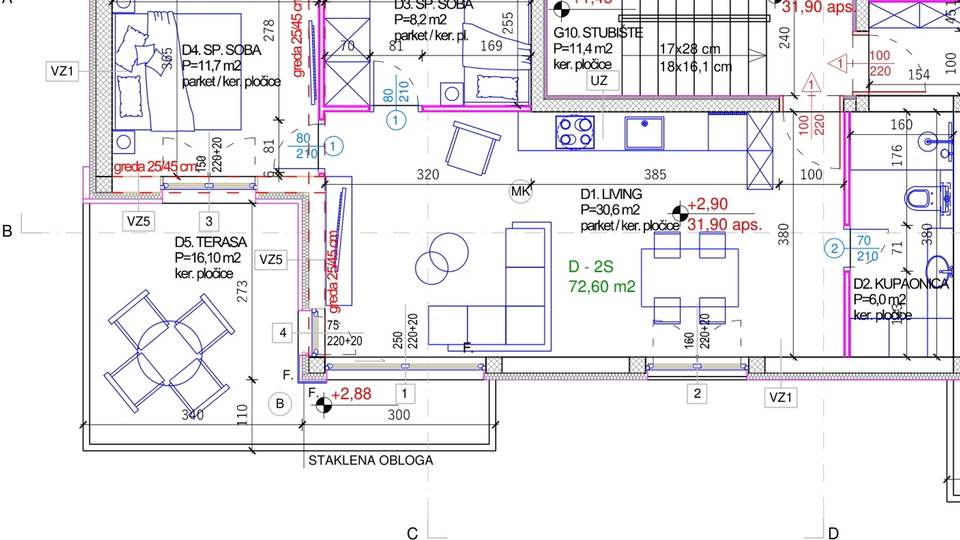 Wohnung, 72 m2, Verkauf, Rogoznica - Ražanj