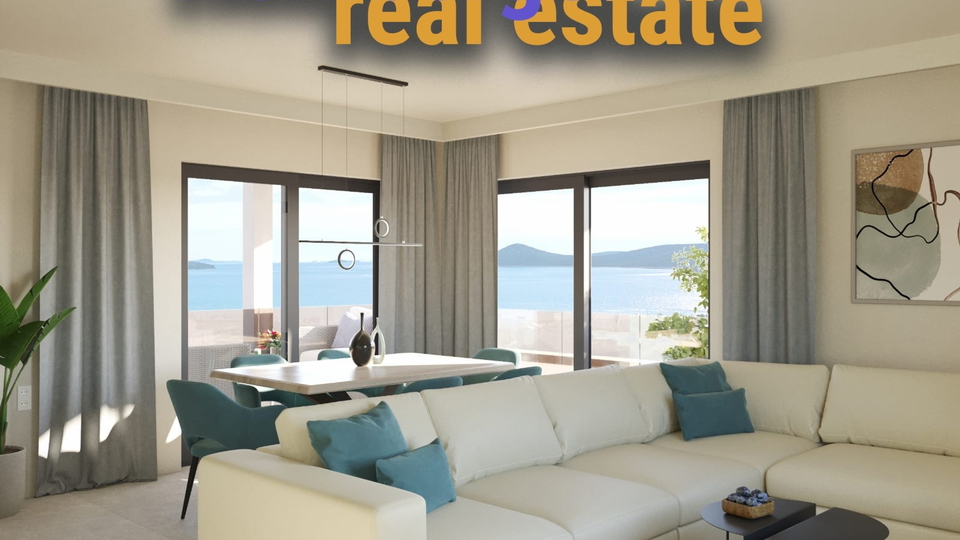 VODICE-VIERZIMMER-PENTHOUSE-WOHNUNG in Strandnähe mit Aussicht