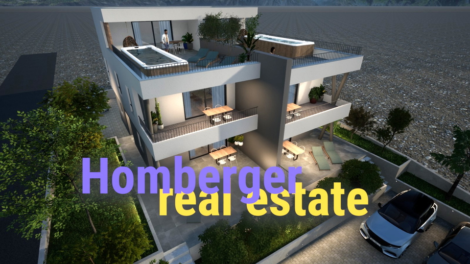 Vodice  atraktivan stan sa krovnom terasom&comma; 3 spava&cacute;e sobe&comma; podno grijanje&comma; pogled