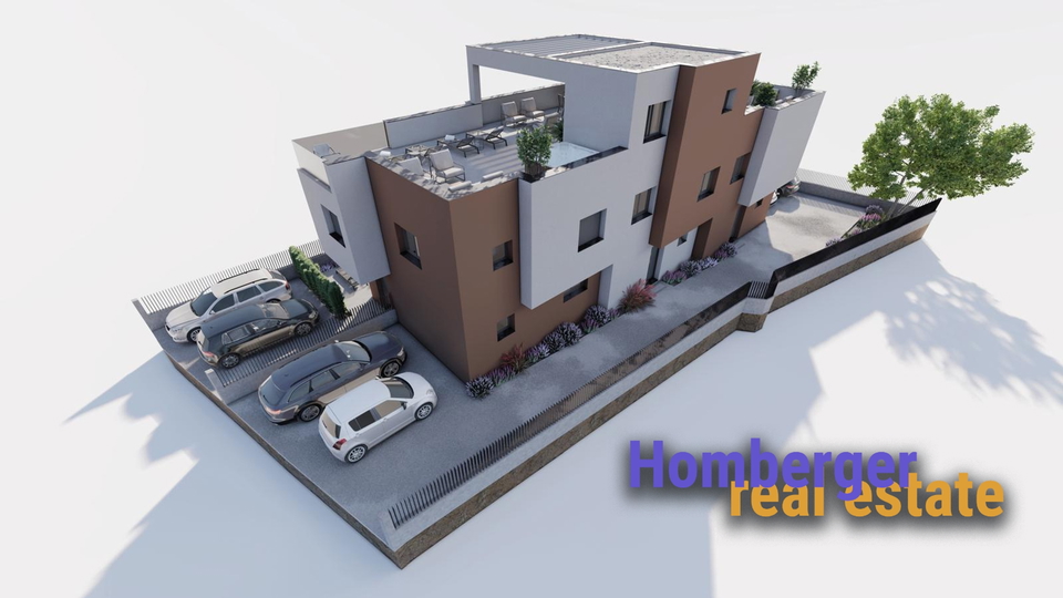 Vodice - 100m to the sea - terraced house - middle one with a rooftop terrace