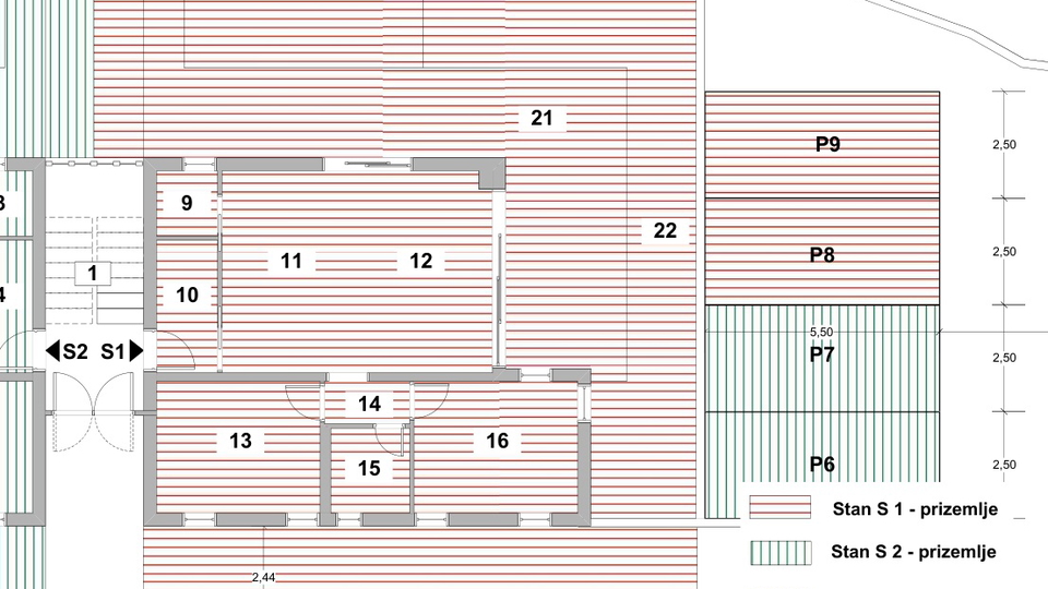 TRIBUNJ &ndash; NEUBAU &vert; Erdgeschosswohnung mit gro&szlig;z&uuml;giger Terrasse und Pool