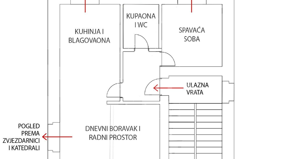 Gornji grad&comma; 49&comma;51m2&comma; 2&comma;5sobe&comma; 2&period;kat&comma; spremi&scaron;te