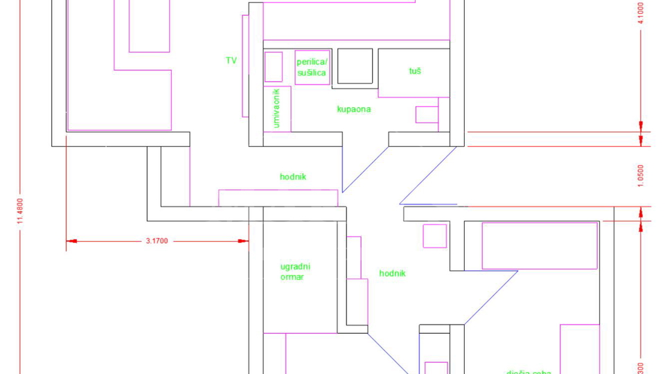 Tre&scaron;njevka&comma; 64&period;43m2&comma; 3 sobe&comma; 2&period; kat