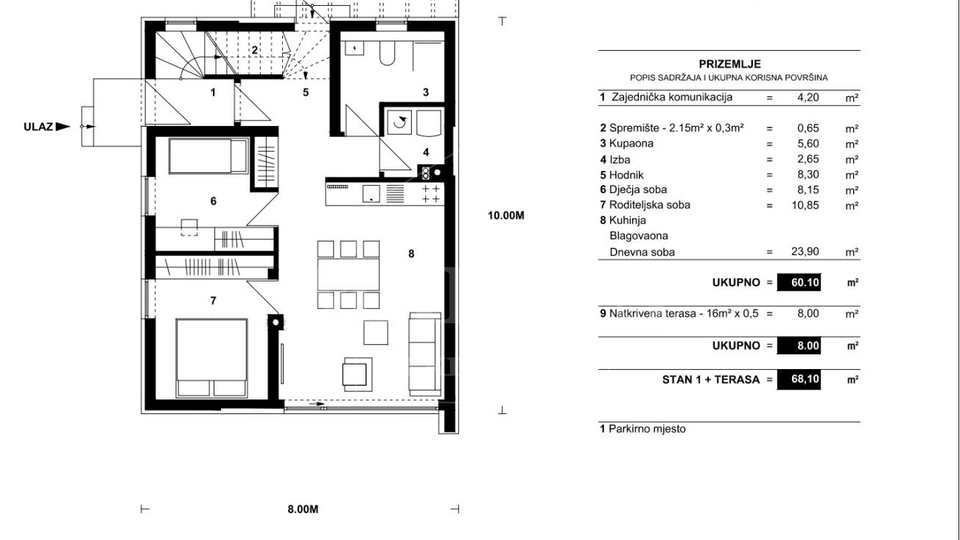 Appartamento, 72 m2, Vendita, Trešnjevka - Sjever - Rudeš