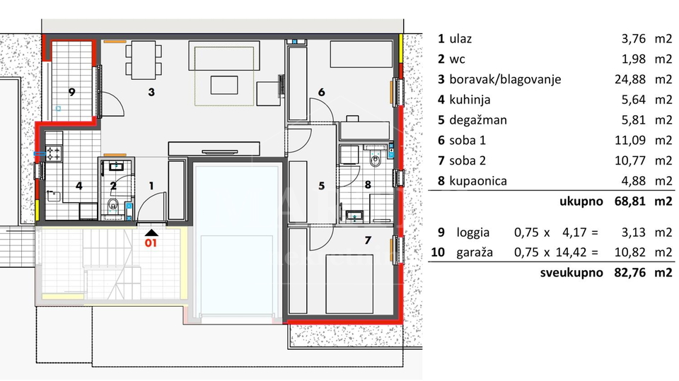Stanovanje, 82 m2, Prodaja, Novi Zagreb - Jakuševec
