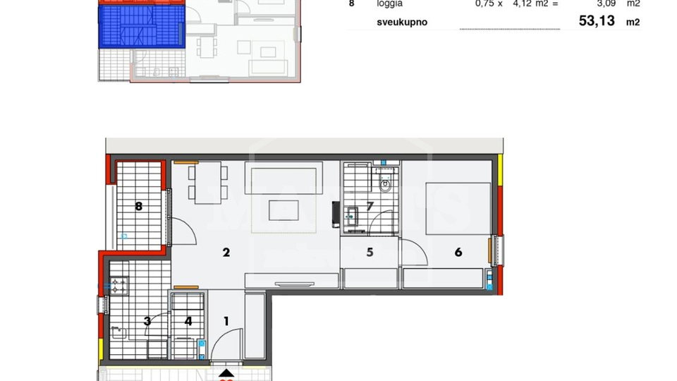 NOVO! Jakuševec, 56m2, 2 sobe, VPM