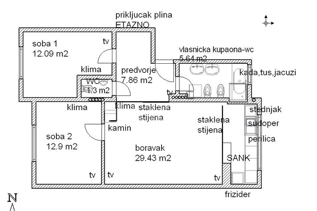 Appartamento, 71 m2, Vendita, Trnje - Sigečica