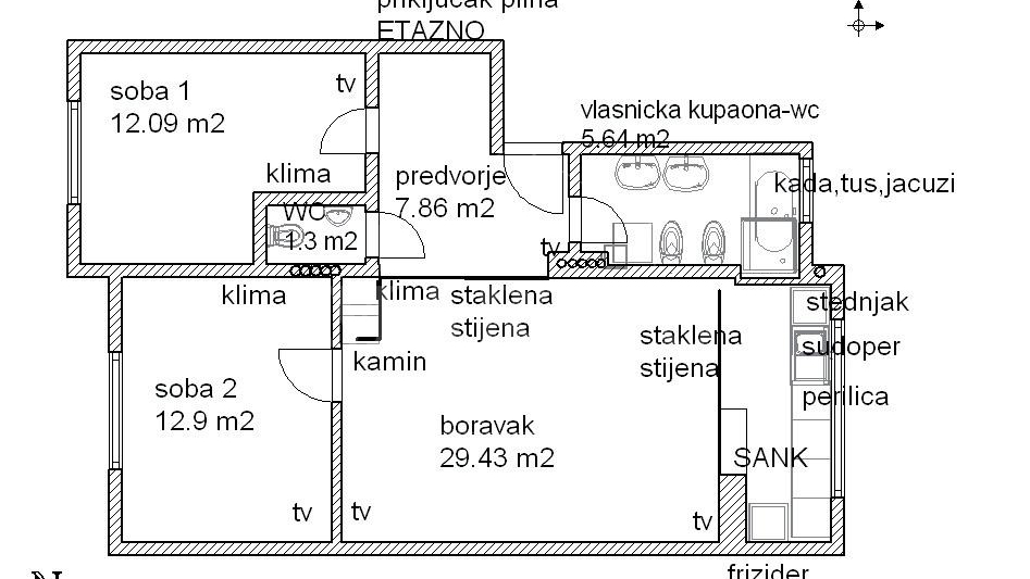 Appartamento&comma; 71 m2&comma; Vendita&comma; Trnje - Sige&ccaron;ica