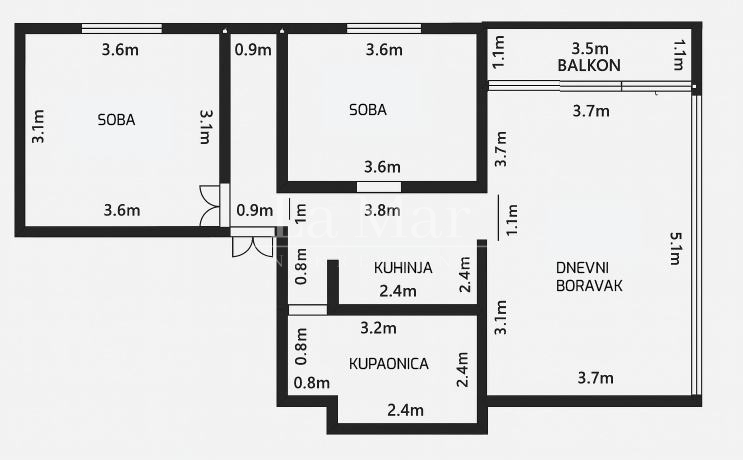 Trosoban stan na Trešnjevci + parkirno mjesto, 2012.g.