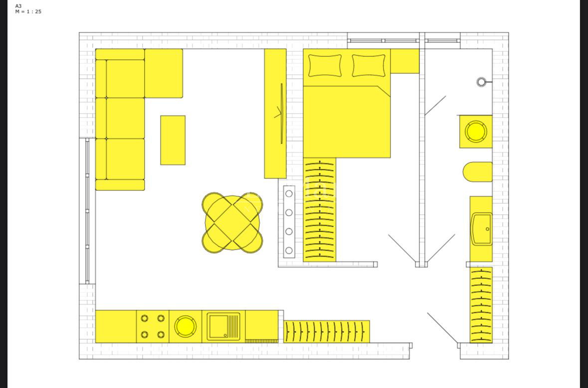 Kod Ozaljske-potpuno adpatiran dvosoban stan, 3.kat