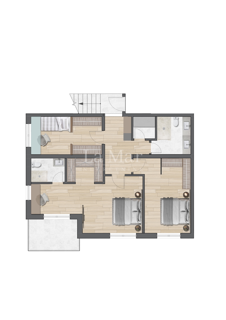 SAMOBOR- Novogradnja - II. i III. kat - S1-dvoetažni stan - 225,50 m2