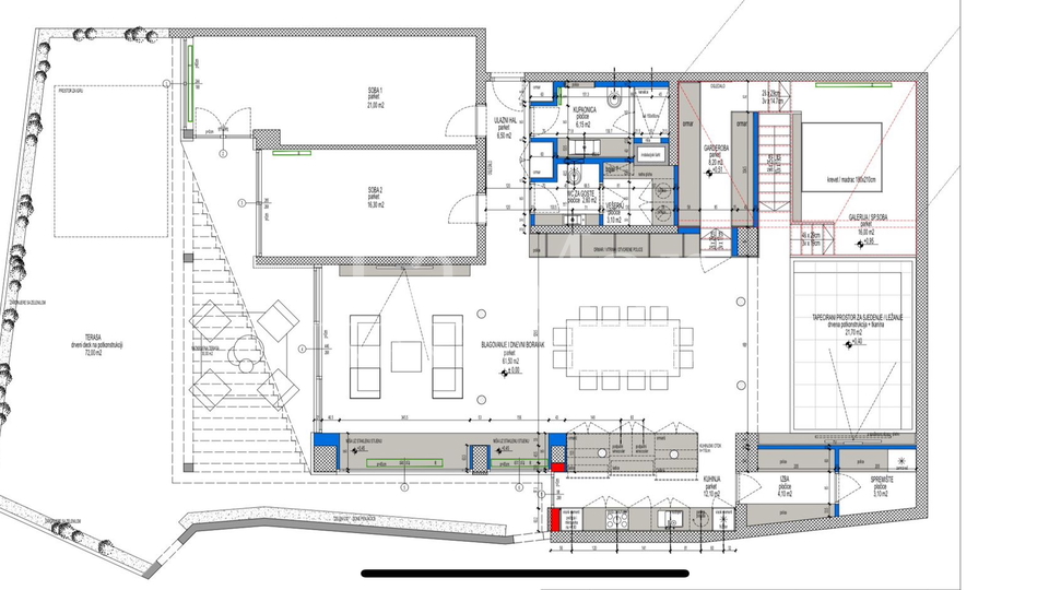 KLANJČIĆ - 211m2 stana i terase, vanjsko pm