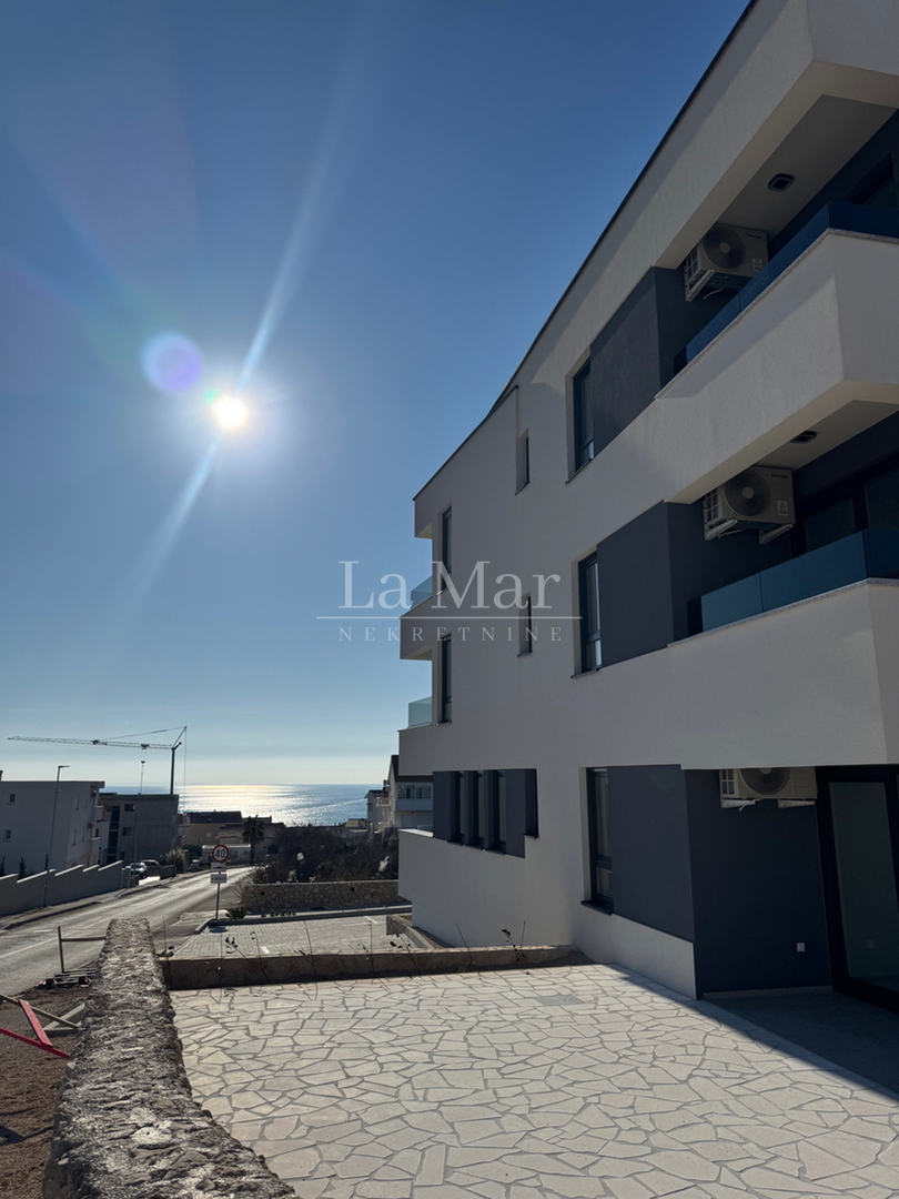 Novalja- namještena NOVOGRADNJA s pogledom na more - A1 - prizemlje  81 m2 - 295.000€
