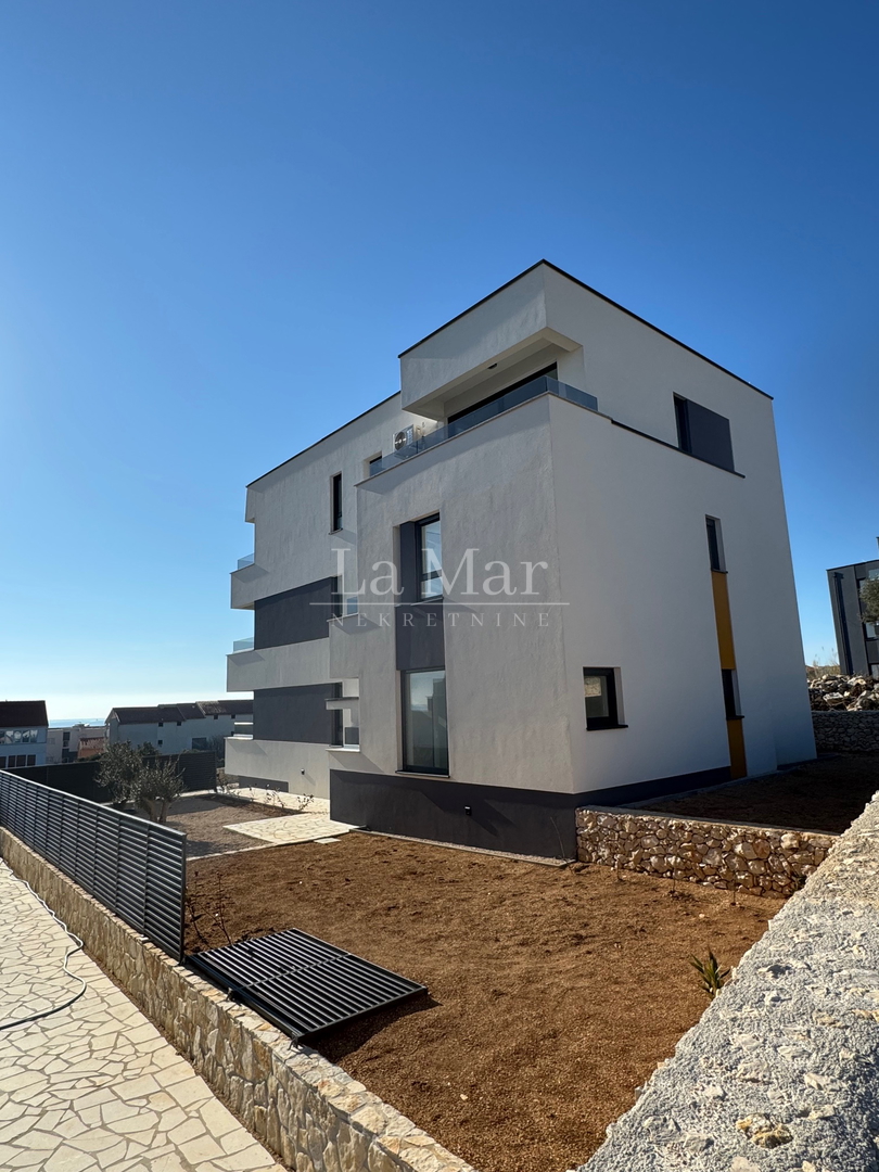 Novalja- namještena NOVOGRADNJA s pogledom na more - S1 - prizemlje  81,6 m2- 290.000€
