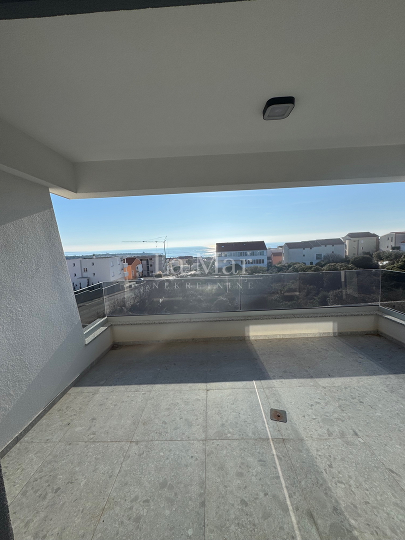 Novalja - namještena NOVOGRADNJA  s  pogledom na more - S2 - I. kat- 56.75 m2- 210.000€
