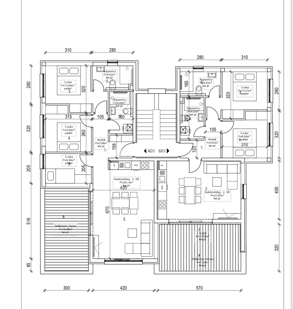 Novalja- Babe- II kat- AP 3- 84,32 m2- 295.000 €