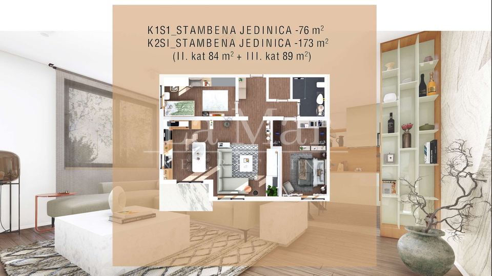 SAMOBOR- Novogradnja - II i III kat - S1-dvoetažni stan -  173 m2