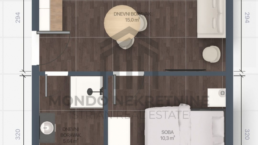 Stan Pula 30 m2&comma; 100 metara od Arene&comma; ekskluzivna lokacija&comma; adaptiran