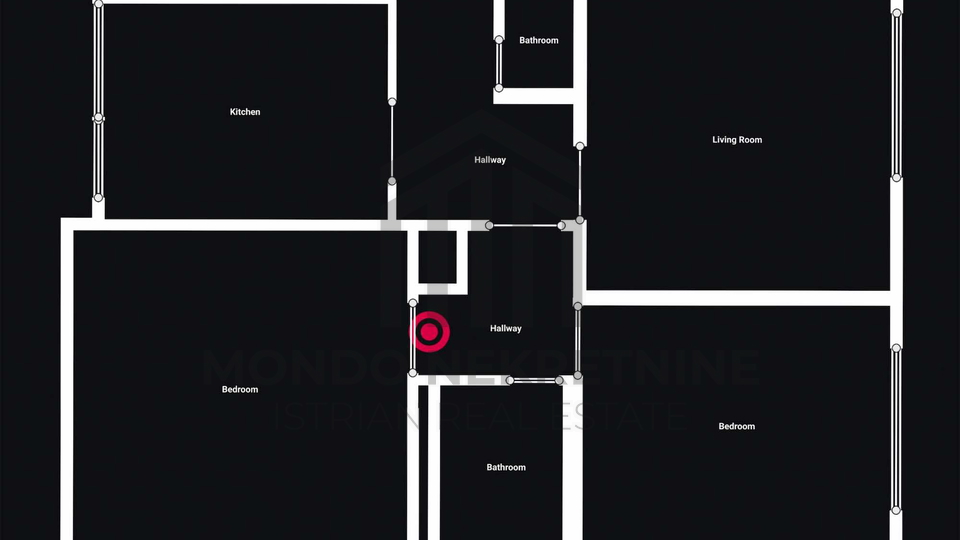 Kompletno namje&scaron;ten i opremljen stan 61 m&sup2; u centru Pule &ndash; 2 spava&cacute;e sobe&comma; balkon&comma; parking