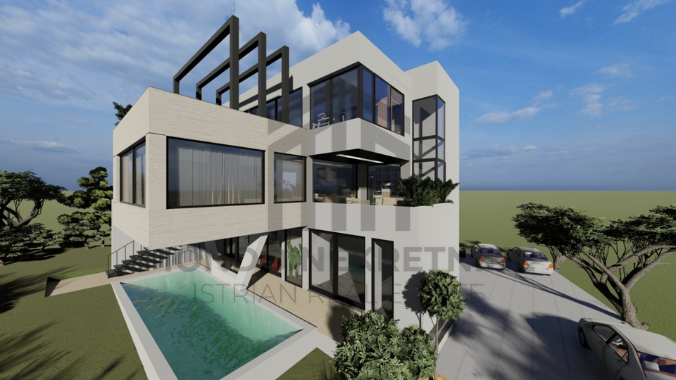 Istria Medulin Beautiful new villa with pool and sea view