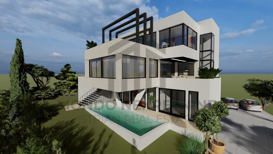 Istria Medulin Beautiful new villa with pool and sea view