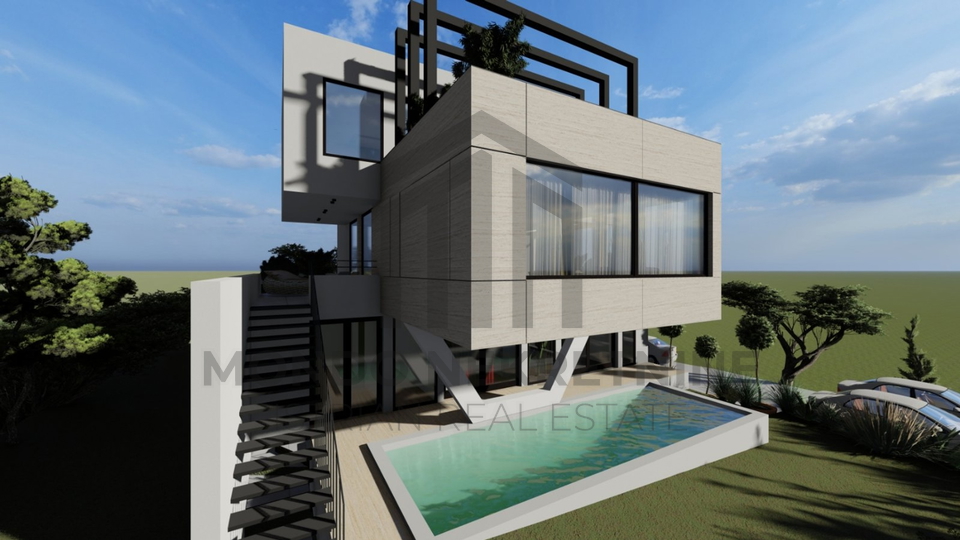 Istria Medulin Beautiful new villa with pool and sea view