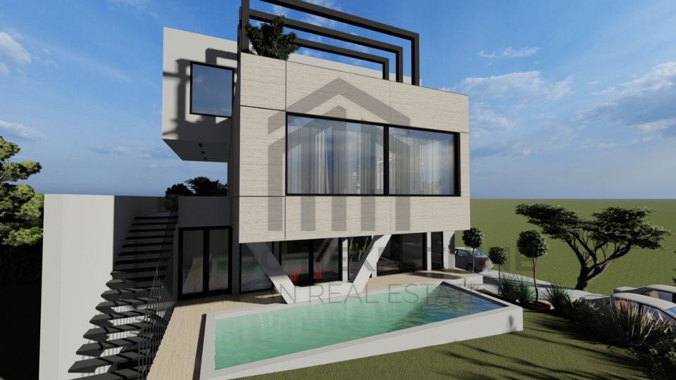 Istria Medulin Beautiful new villa with pool and sea view