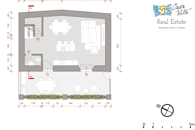 Stone house with a sea view