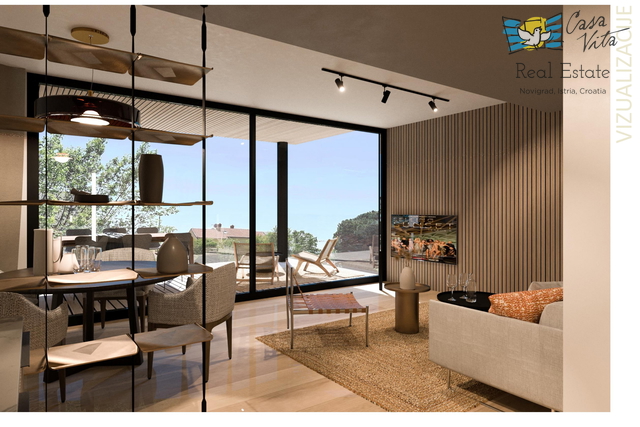 ISTRA, NOVIGRAD - Move-in ready apartment with a beautiful sea view!